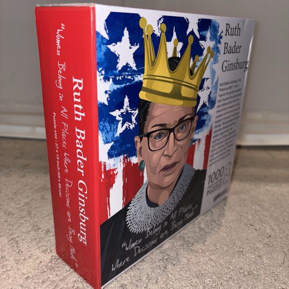 Ruth Bader Ginsburg RBG 1000 Piece Jigsaw Puzzle 27" x 19" NEW Sealed - Picture 3 of 5